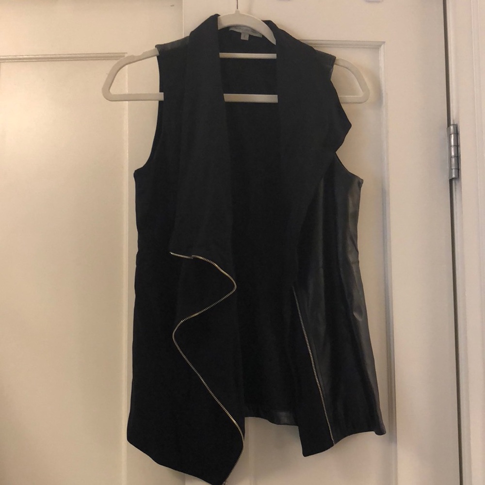 Black People Like Frank vest with leather